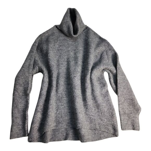 Divided H&M Turtleneck Sweater Women XS Gray Pullover Oversized Boxy Fit Cozy - Picture 1 of 6